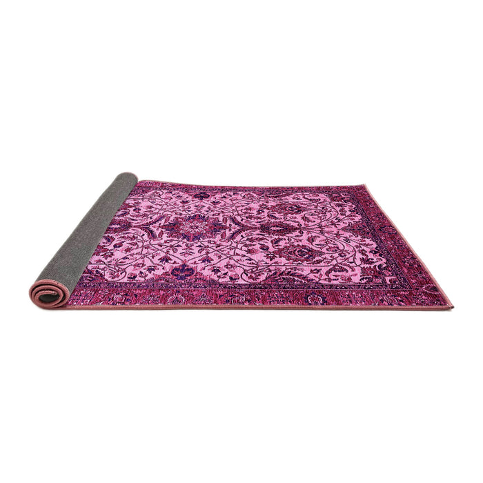Sideview of Abstract Pink Modern Rug, abs343pnk