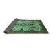 Sideview of Abstract Turquoise Modern Rug, abs343turq