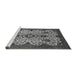 Sideview of Machine Washable Abstract Gray Modern Rug, wshabs343gry