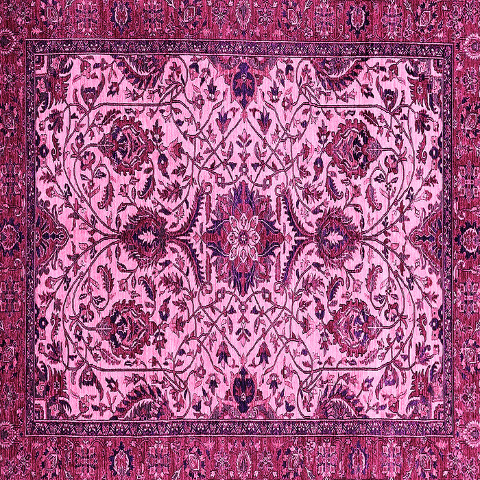 Square Abstract Pink Modern Rug, abs343pnk