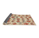 Sideview of Abstract Khaki Gold Modern Rug, abs344