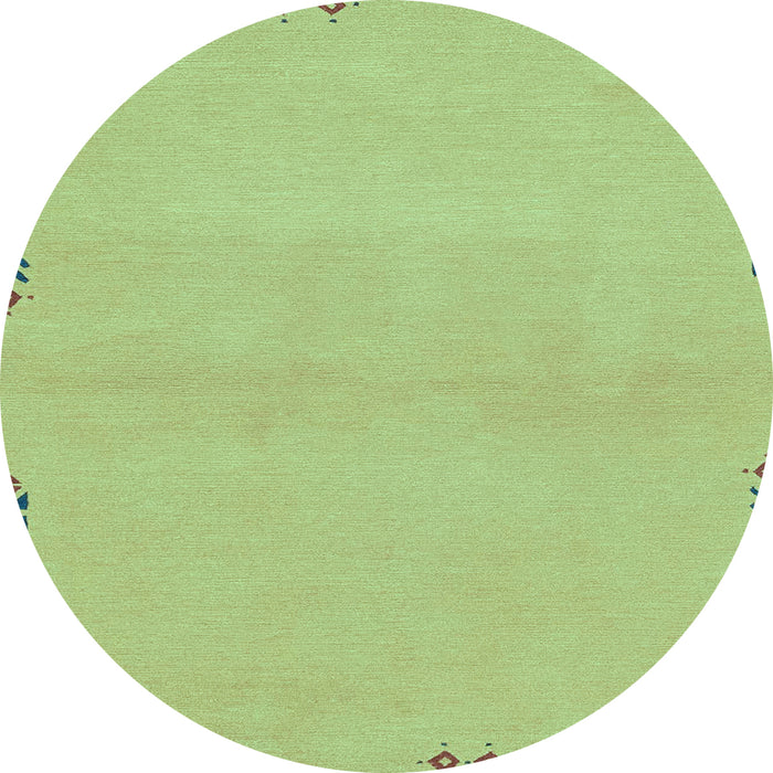 Round Abstract Light Blue Modern Rug, abs3440lblu