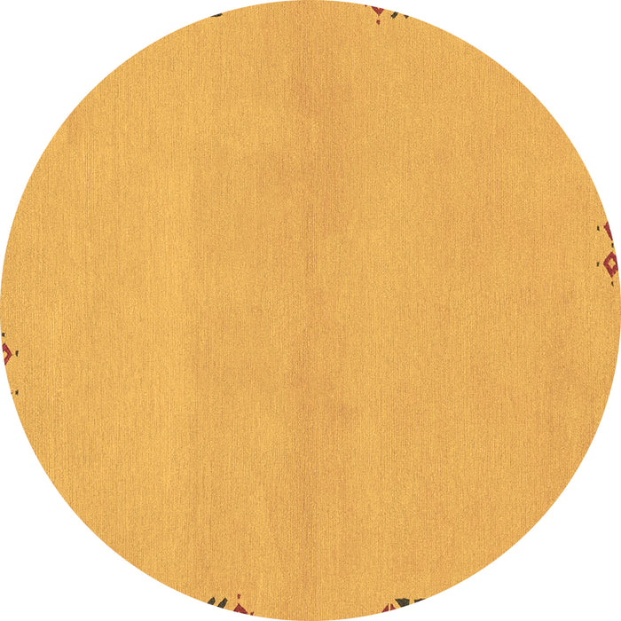Round Abstract Brown Modern Rug, abs3440brn