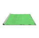 Sideview of Machine Washable Abstract Emerald Green Modern Area Rugs, wshabs3440emgrn