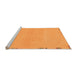 Sideview of Machine Washable Abstract Orange Modern Area Rugs, wshabs3440org