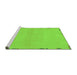 Sideview of Machine Washable Abstract Green Modern Area Rugs, wshabs3440grn