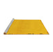 Sideview of Machine Washable Abstract Yellow Modern Rug, wshabs3440yw