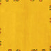 Square Abstract Yellow Modern Rug, abs3440yw
