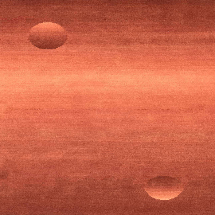 Square Abstract Orange Red Modern Rug, abs3441