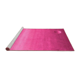 Sideview of Machine Washable Abstract Pink Modern Rug, wshabs3441pnk