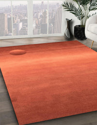 Abstract Orange Red Modern Rug, abs3441