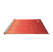 Sideview of Machine Washable Abstract Orange Modern Area Rugs, wshabs3441org