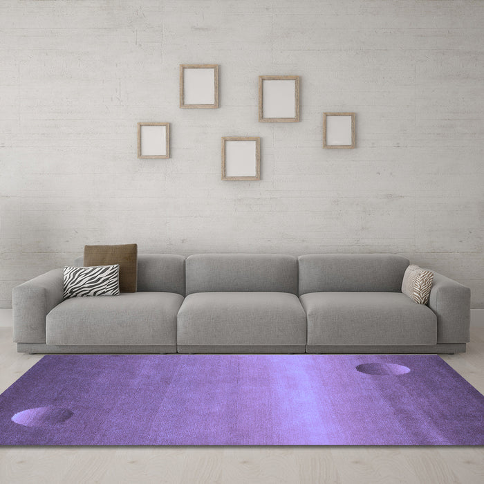 Machine Washable Abstract Blue Modern Rug in a Living Room, wshabs3441blu