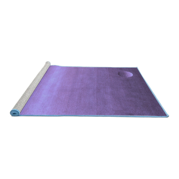 Sideview of Machine Washable Abstract Blue Modern Rug, wshabs3441blu