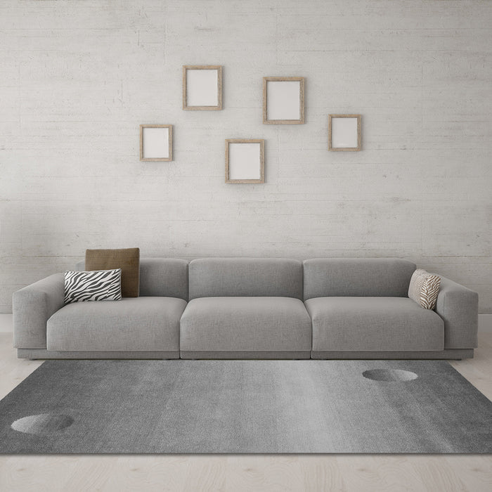 Machine Washable Abstract Gray Modern Rug in a Living Room,, wshabs3441gry