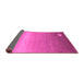 Sideview of Abstract Purple Modern Rug, abs3441pur