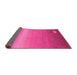 Sideview of Abstract Pink Modern Rug, abs3441pnk