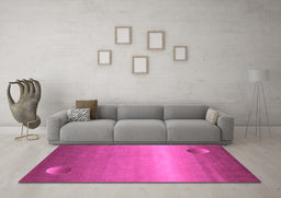 Machine Washable Abstract Purple Modern Area Rugs in a Living Room, wshabs3441pur