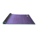 Sideview of Abstract Blue Modern Rug, abs3441blu