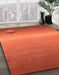 Abstract Orange Red Modern Rug in Family Room, abs3441