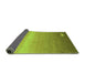 Sideview of Abstract Green Modern Rug, abs3441grn