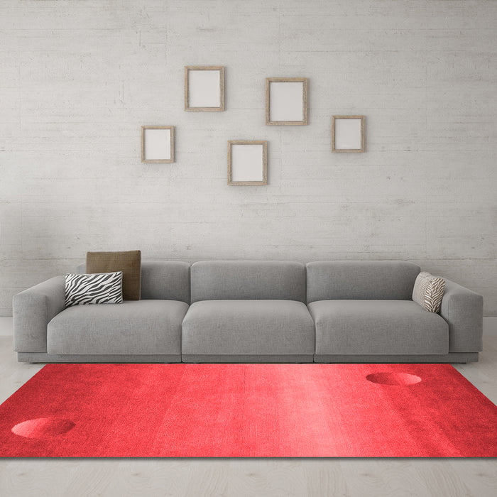 Modern Red Washable Rugs