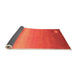 Sideview of Abstract Orange Modern Rug, abs3441org