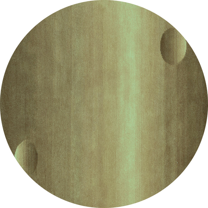 Round Abstract Turquoise Modern Rug, abs3441turq