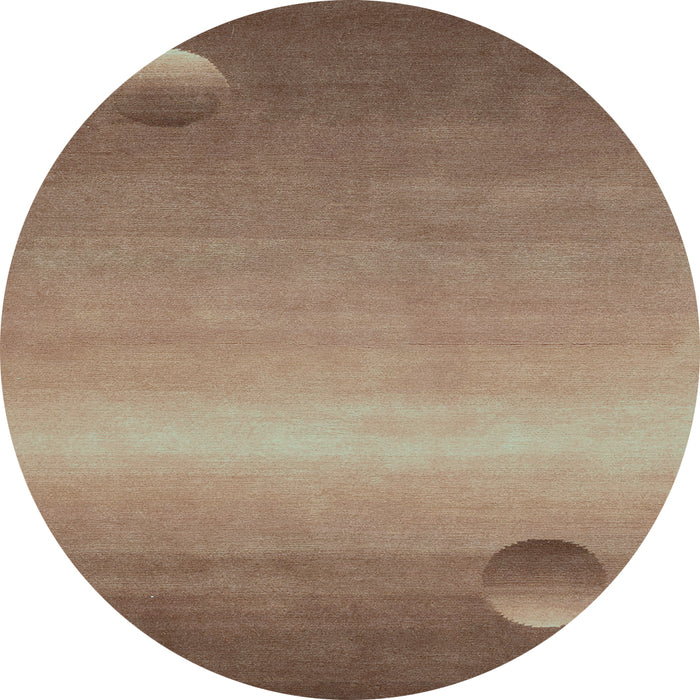 Round Abstract Light Blue Modern Rug, abs3441lblu