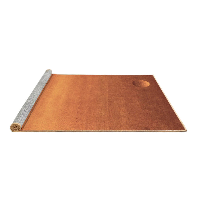 Sideview of Machine Washable Abstract Brown Modern Rug, wshabs3441brn