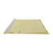 Sideview of Machine Washable Abstract Sun Yellow Rug, wshabs3442