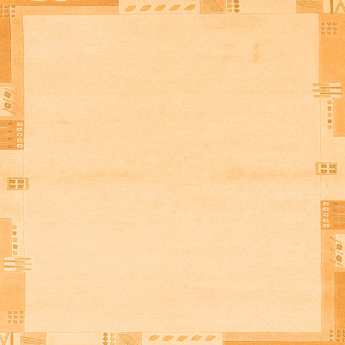 Square Solid Orange Modern Rug, abs3442org