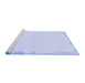 Sideview of Machine Washable Solid Blue Modern Rug, wshabs3442blu