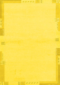 Solid Yellow Modern Rug, abs3442yw