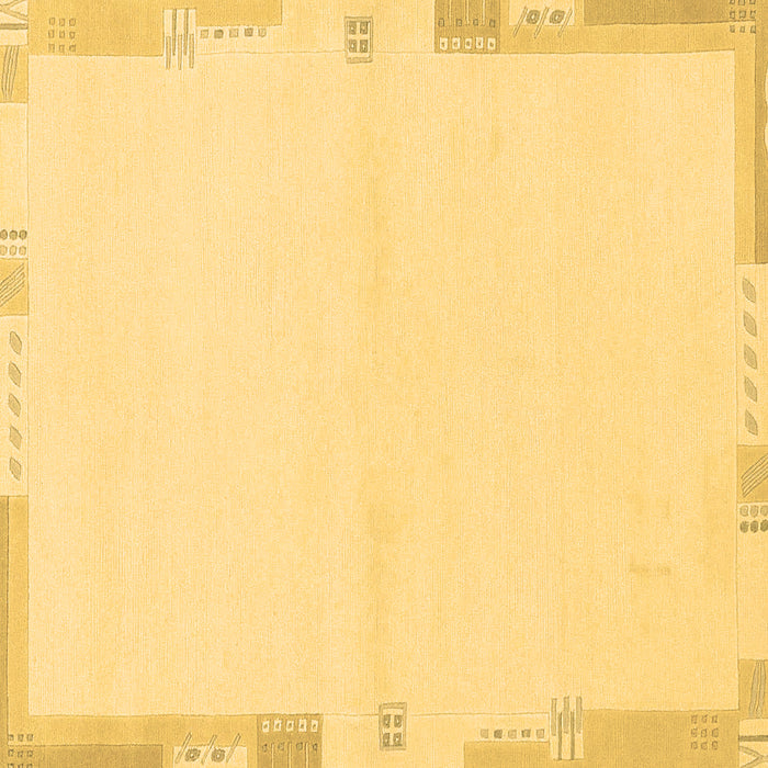 Square Machine Washable Solid Brown Modern Rug, wshabs3442brn