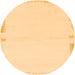 Round Solid Orange Modern Rug, abs3442org