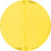 Round Solid Yellow Modern Rug, abs3442yw