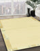 Abstract Sun Yellow Solid Rug in Family Room, abs3442