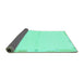 Sideview of Solid Turquoise Modern Rug, abs3442turq