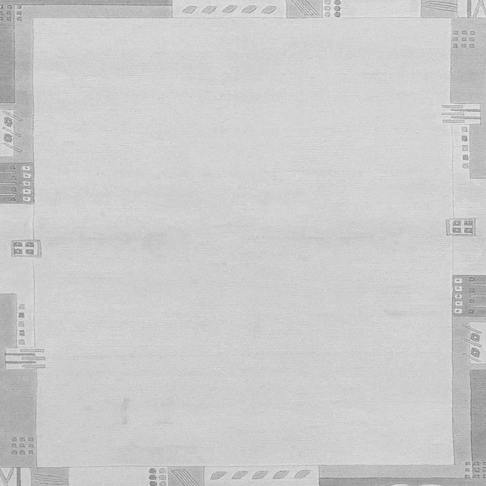 Square Solid Gray Modern Rug, abs3442gry