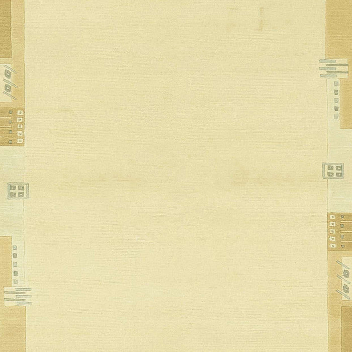 Machine Washable Abstract Sun Yellow Rug, wshabs3442