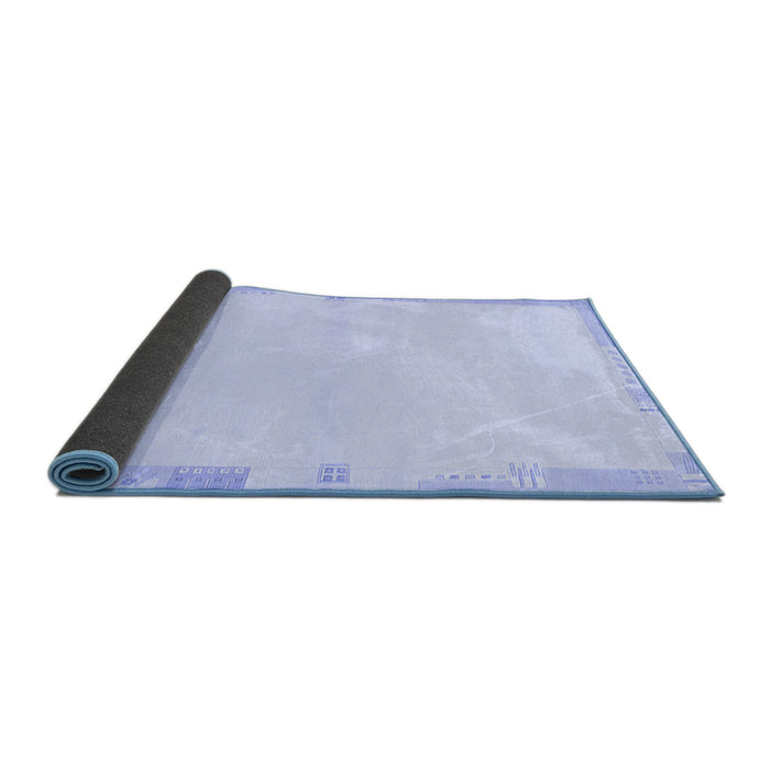 Sideview of Solid Blue Modern Rug, abs3442blu