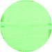 Round Solid Green Modern Rug, abs3442grn