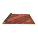 Sideview of Abstract Orange Red Animal Rug, abs3443