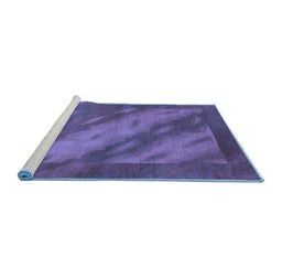 Sideview of Machine Washable Animal Blue Modern Rug, wshabs3443blu