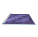 Sideview of Machine Washable Animal Blue Modern Rug, wshabs3443blu