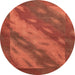 Round Abstract Orange Red Animal Rug, abs3443