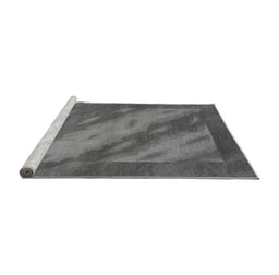 Sideview of Machine Washable Animal Gray Modern Rug, wshabs3443gry