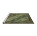 Sideview of Machine Washable Animal Turquoise Modern Area Rugs, wshabs3443turq