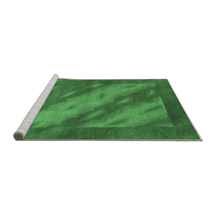 Sideview of Machine Washable Animal Emerald Green Modern Area Rugs, wshabs3443emgrn